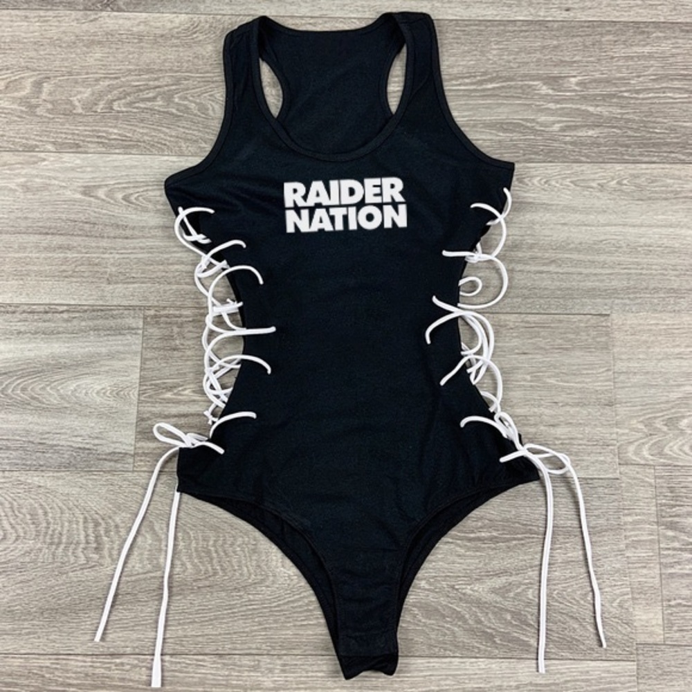 Las Vegas Raiders Raider nation Football bodysuit